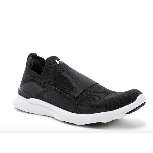 APL: Athletic Propulsion Labs Techloom Bliss Sneaker in Black & White SZ 6 - Picture 1 of 9